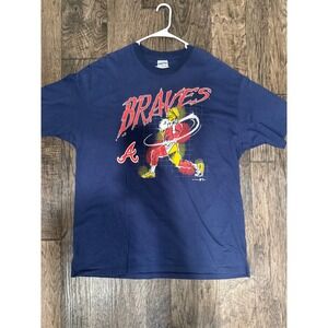 Vintage 1993 Atlanta Braves MLB Baseball Merch T Shirt Team Hanes XXL Not Faded